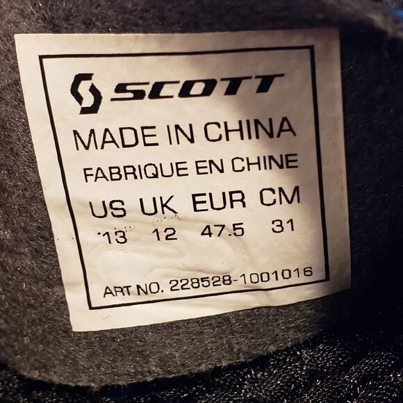 SCOTT running shoes reversible insole pre-race Men's size 13 - Picture 8 of 9